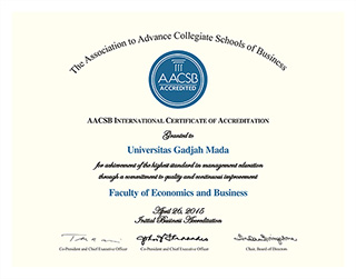 AACSB Certificate, 2014