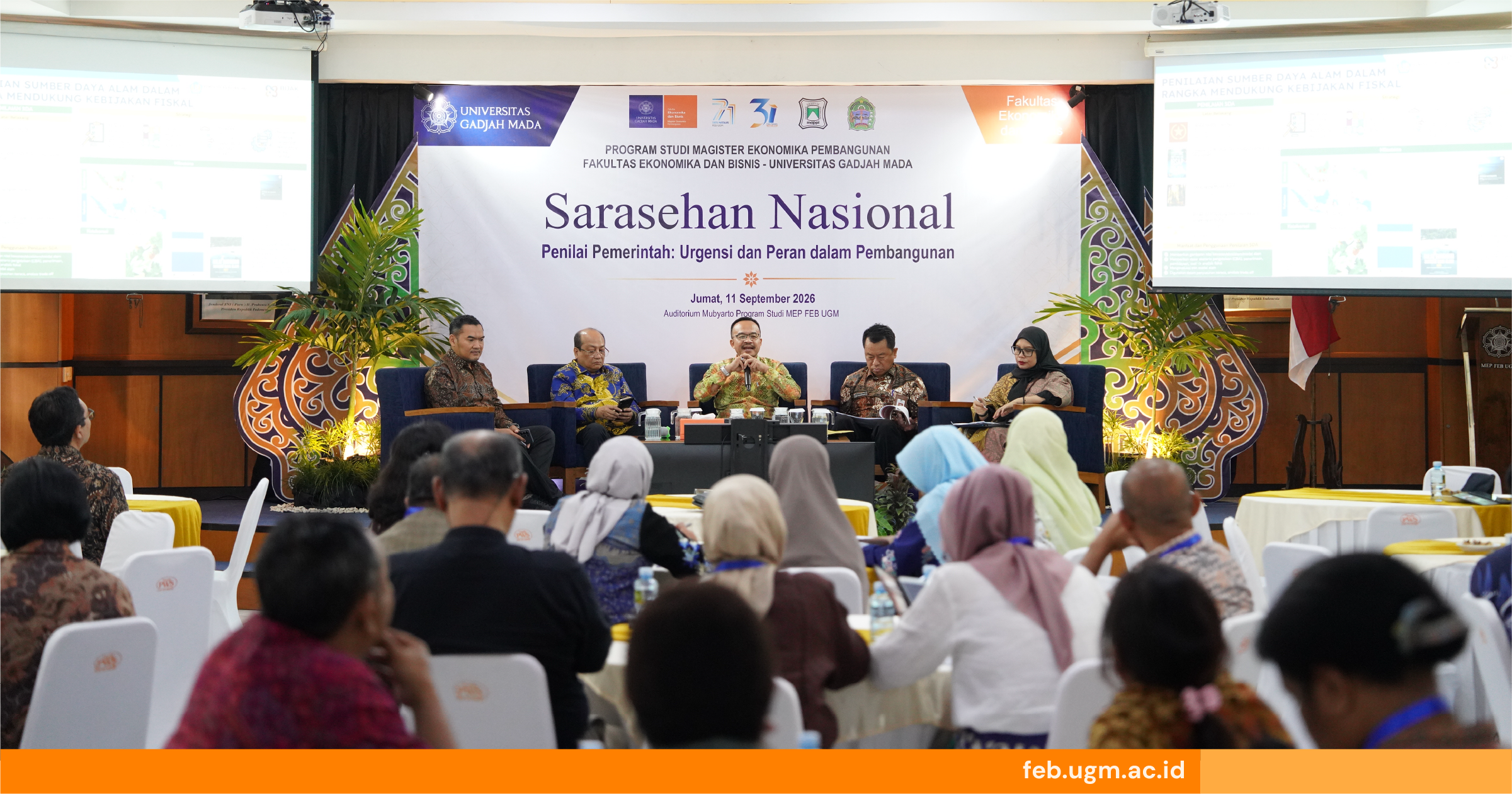 Sarasehan Nasional Penilai Pemerintah di MEP FEB UGM.